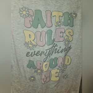 Persaya Gray Tee with Multicolor Print